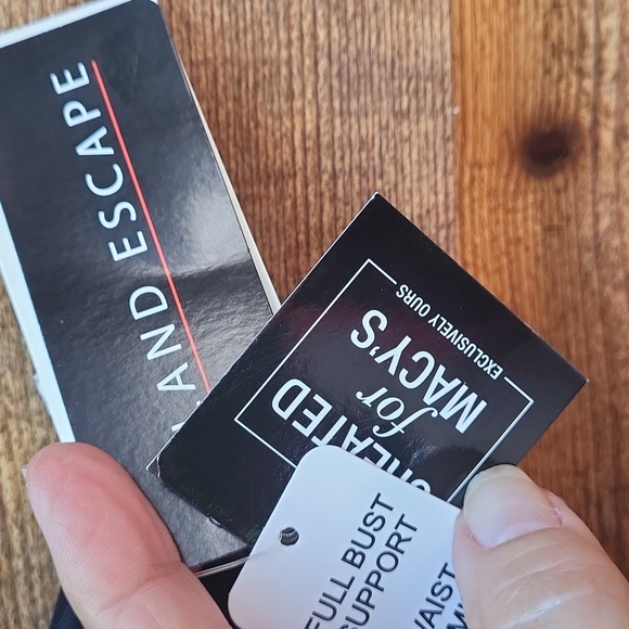 Island Escape Macy's Black swim Dress 10 NWT - Picture 2 of 6